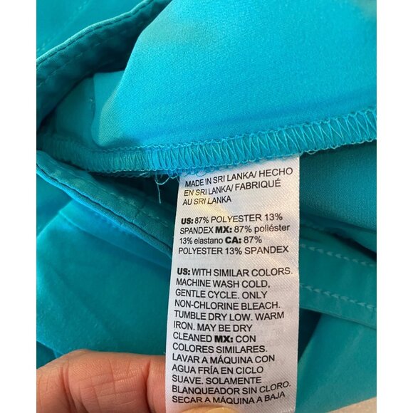 Chicos Womens Turquoise Relaxed Fit Pants Size 6 - Picture 4 of 10